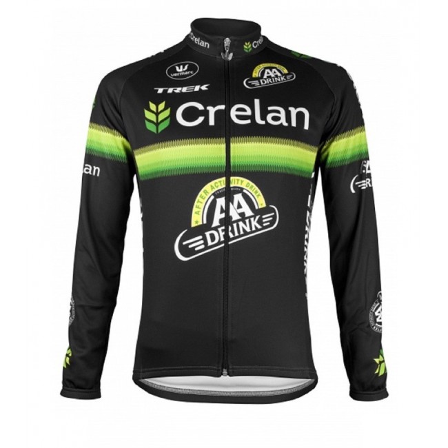 2016 Crelan-AA Drink Schwarz Radtrikot Langarm 2016 Crelan-AA Drink Schwarz Radtrikot Langarm