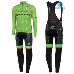 2016 Cannondale Team Grün Pro thermisch Fahrradbekleidung Satz Radtrikot Langarm+Lang Trägerhose 2016 Cannondale Team Grün Pro thermisch Fahrradbekleidung Satz Radtrikot Langarm+Lang Trägerhose