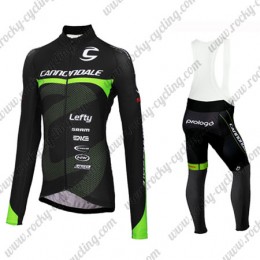 2016 Team Cannondale Winter Fahrradbekleidung Radtrikot Satz Langarm und Lange Trägerhose Schwarz Grün 2016 Team Cannondale Winter Fahrradbekleidung Radtrikot Satz Langarm und Lange Trägerhose Schwarz Grün