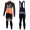 2016 Team DE-ROSA Schwarz-Orange Fahrradbekleidung Satz Radtrikot Langarm+Lang Trägerhose