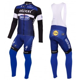 2016 Etixx-Quick Step Blau Fahrradbekleidung Satz Radtrikot Langarm+Lang Trägerhose 2016 Etixx-Quick Step Blau Fahrradbekleidung Satz Radtrikot Langarm+Lang Trägerhose