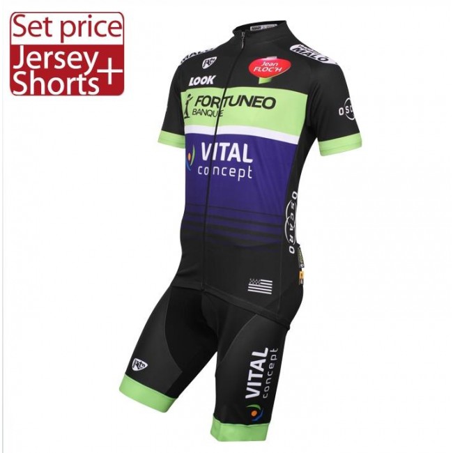2016 FORTUNEO-VITAL CONCEPT Radbekleidung Radtrikot Kurzarm und Fahrradhosen Kurz 2016 FORTUNEO-VITAL CONCEPT Radbekleidung Radtrikot Kurzarm und Fahrradhosen Kurz