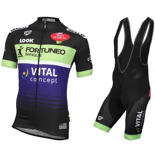 2016 FORTUNEO-VITAL CONCEPT Fahrradbekleidung Satz Fahrradtrikot Kurzarm Trikot und Kurz Trägerhose 2016 FORTUNEO-VITAL CONCEPT Fahrradbekleidung Satz Fahrradtrikot Kurzarm Trikot und Kurz Trägerhose
