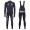 2016 GCN Sleek H20 Schwarz Fahrradbekleidung Satz Radtrikot Langarm+Lang Trägerhose