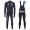 2016 GCN Sleek H20 Schwarz thermisch Fahrradbekleidung Satz Radtrikot Langarm+Lang Trägerhose