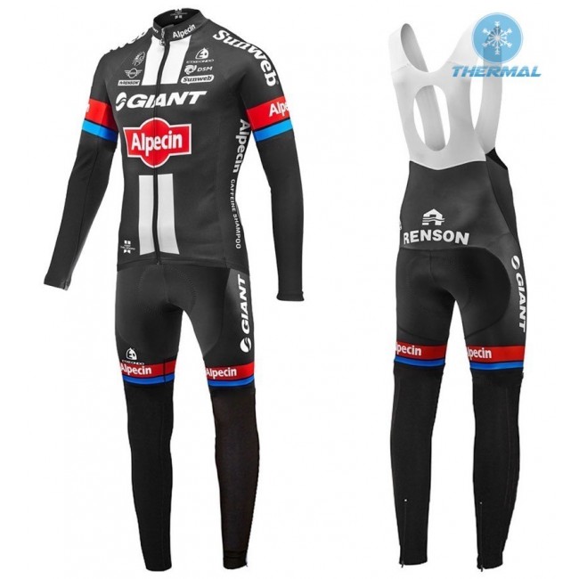 2016 Team Giant-Alpecin thermisch Fahrradbekleidung Satz Radtrikot Langarm+Lang Trägerhose 2016 Team Giant-Alpecin thermisch Fahrradbekleidung Satz Radtrikot Langarm+Lang Trägerhose