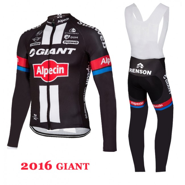 2016 Giant Fahrradbekleidung Radtrikot Satz Langarm und Lange Trägerhose 2016 Giant Fahrradbekleidung Radtrikot Satz Langarm und Lange Trägerhose