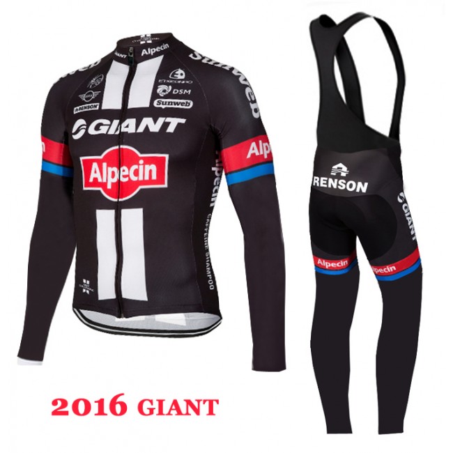 2016 Giant Fahrradbekleidung Radtrikot Satz Langarm und Lange Trägerhose 02 2016 Giant Fahrradbekleidung Radtrikot Satz Langarm und Lange Trägerhose 02
