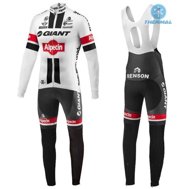 2016 Giant Alpecin TDF Ausgabe Weiß thermisch Fahrradbekleidung Satz Radtrikot Langarm+Lang Trägerhose 2016 Giant Alpecin TDF Ausgabe Weiß thermisch Fahrradbekleidung Satz Radtrikot Langarm+Lang Trägerhose