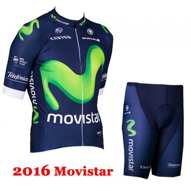 2016 Movistar Radbekleidung Radtrikot Kurzarm und Fahrradhosen Kurz 2016 Movistar Radbekleidung Radtrikot Kurzarm und Fahrradhosen Kurz