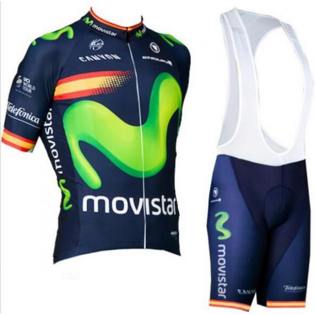 2016 Movistar Fahrradbekleidung Satz Fahrradtrikot Kurzarm Trikot und Kurz Trägerhose 02 2016 Movistar Fahrradbekleidung Satz Fahrradtrikot Kurzarm Trikot und Kurz Trägerhose 02