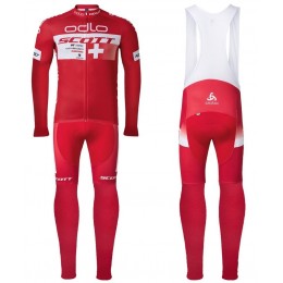 2016 Scott ODLO Team Rot Fahrradbekleidung Satz Radtrikot Langarm+Lang Trägerhose 2016 Scott ODLO Team Rot Fahrradbekleidung Satz Radtrikot Langarm+Lang Trägerhose
