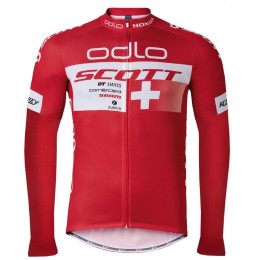 2016 Scott ODLO Team Rot Radtrikot Langarm 2016 Scott ODLO Team Rot Radtrikot Langarm