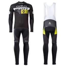 2016 Scott ODLO Team Schwarz Fahrradbekleidung Satz Radtrikot Langarm+Lang Trägerhose 2016 Scott ODLO Team Schwarz Fahrradbekleidung Satz Radtrikot Langarm+Lang Trägerhose
