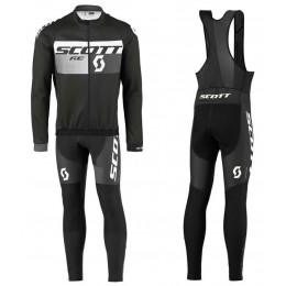 2016 Scott RC Schwarz-Grau Fahrradbekleidung Satz Radtrikot Langarm+Lang Trägerhose 2016 Scott RC Schwarz-Grau Fahrradbekleidung Satz Radtrikot Langarm+Lang Trägerhose