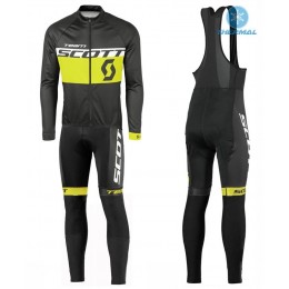 2016 Scott Team Schwarz-Gelb thermisch Fahrradbekleidung Satz Radtrikot Langarm+Lang Trägerhose 2016 Scott Team Schwarz-Gelb thermisch Fahrradbekleidung Satz Radtrikot Langarm+Lang Trägerhose
