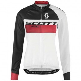2016 Scott RC Weiß-Schwarz-Rot Damen Radtrikot Langarm 2016 Scott RC Weiß-Schwarz-Rot Damen Radtrikot Langarm