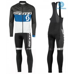 2016 Scott Team Schwarz-Blau-Weiß thermisch Fahrradbekleidung Satz Radtrikot Langarm+Lang Trägerhose 2016 Scott Team Schwarz-Blau-Weiß thermisch Fahrradbekleidung Satz Radtrikot Langarm+Lang Trägerhose