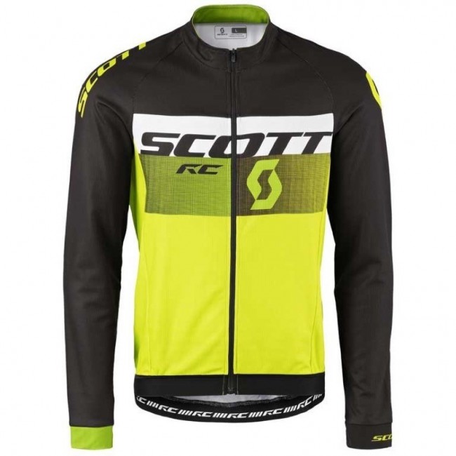 2016 Scott RC Schwarz-Weiß-Grün Fluo Radtrikot Langarm 2016 Scott RC Schwarz-Weiß-Grün Fluo Radtrikot Langarm