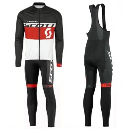 2016 Scott Team Schwarz-Rot-Weiß Fahrradbekleidung Satz Radtrikot Langarm+Lang Trägerhose 2016 Scott Team Schwarz-Rot-Weiß Fahrradbekleidung Satz Radtrikot Langarm+Lang Trägerhose