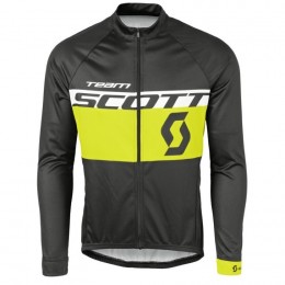 2016 Scott Team Schwarz-Gelb Radtrikot Langarm 2016 Scott Team Schwarz-Gelb Radtrikot Langarm