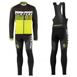 2016 Scott RC Schwarz-Weiß-Grün Fluo Fahrradbekleidung Satz Radtrikot Langarm+Lang Trägerhose 2016 Scott RC Schwarz-Weiß-Grün Fluo Fahrradbekleidung Satz Radtrikot Langarm+Lang Trägerhose