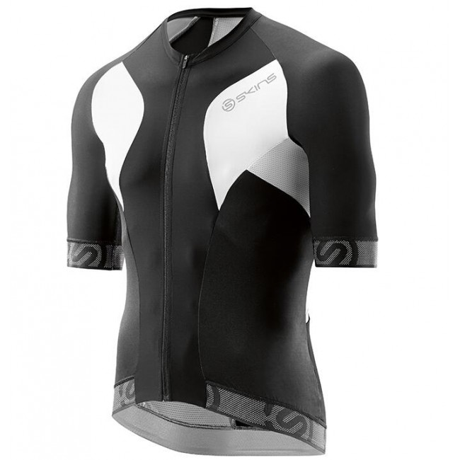 2016 Skins Tremola Radtrikot Kurzarm schwarz Weiß 2016 Skins Tremola Radtrikot Kurzarm schwarz Weiß