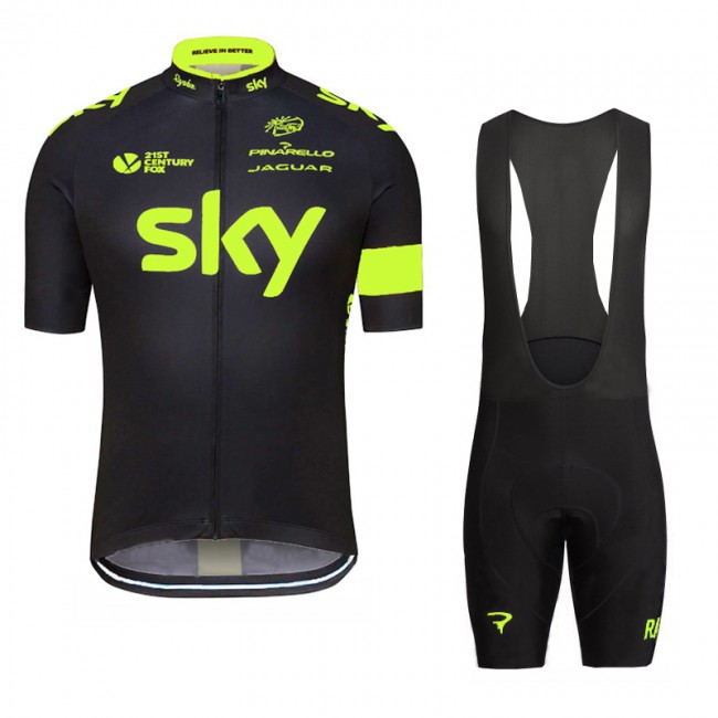 2016 SKY Fluo Yellow Fahrradbekleidung Satz Fahrradtrikot Kurzarm Trikot und Kurz Trägerhose 02 2016 SKY Fluo Yellow Fahrradbekleidung Satz Fahrradtrikot Kurzarm Trikot und Kurz Trägerhose 02