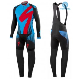 2016 Specialized Team LS Schwarz-Blau thermisch Fahrradbekleidung Satz Radtrikot Langarm+Lang Trägerhose 2016 Specialized Team LS Schwarz-Blau thermisch Fahrradbekleidung Satz Radtrikot Langarm+Lang Trägerhose