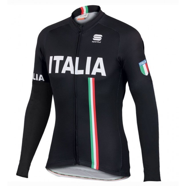 2016 Sportful Italy IT Schwarz Radtrikot Langarm 2016 Sportful Italy IT Schwarz Radtrikot Langarm