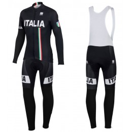 2016 Sportful Italy IT Schwarz Fahrradbekleidung Satz Radtrikot Langarm+Lang Trägerhose 2016 Sportful Italy IT Schwarz Fahrradbekleidung Satz Radtrikot Langarm+Lang Trägerhose