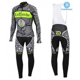 2016 Tinkoff Training Schwarz thermisch Fahrradbekleidung Satz Radtrikot Langarm+Lang Trägerhose