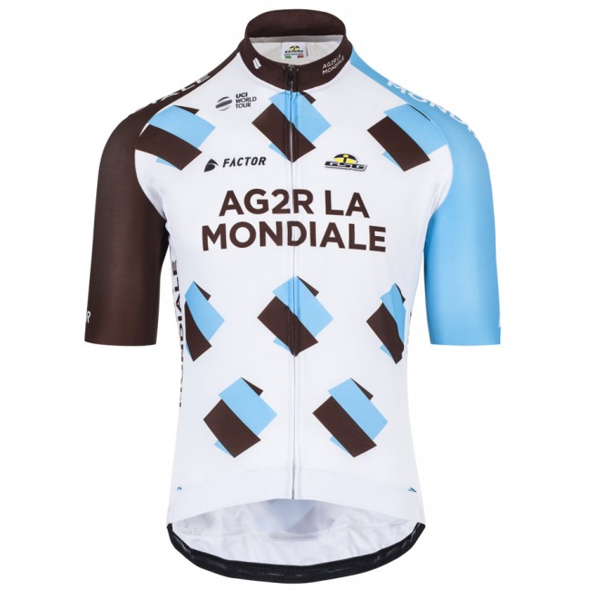 2017 AG2R La Mondiale Weiß Radtrikot Kurzarm 2017 AG2R La Mondiale Weiß Radtrikot Kurzarm