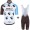 2017 AG2R La Mondiale Weiß Fahrradbekleidung Satz Radtrikot Kurzarm+Kurz Trägerhose