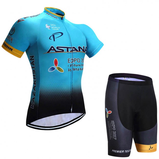 2017 Astana Fahrradbekleidung Satz Radtrikot Kurzarm+Kurz Radhose 2017 Astana Fahrradbekleidung Satz Radtrikot Kurzarm+Kurz Radhose