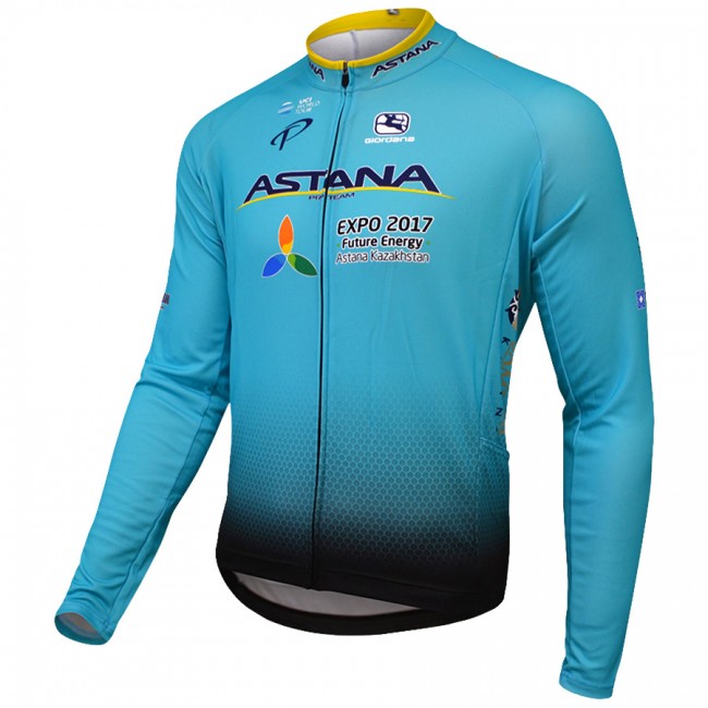 Astana Pro 2017 Radtrikot Langarm Astana Pro 2017 Radtrikot Langarm