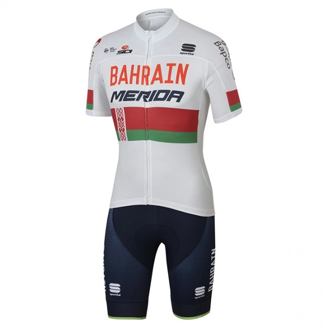 BAHRAIN-MERIDA Weiß Russian Fahrradbekleidung Satz Radtrikot Kurzarm+Kurz Radhose 2017 BAHRAIN-MERIDA Weiß Russian Fahrradbekleidung Satz Radtrikot Kurzarm+Kurz Radhose 2017