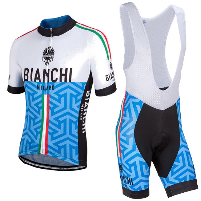 Bianchi Milano 2017 Fahrradbekleidung Satz Radtrikot Kurzarm+Kurz Trägerhose A7 Bianchi Milano 2017 Fahrradbekleidung Satz Radtrikot Kurzarm+Kurz Trägerhose A7