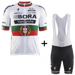 BORA Hansgrohe Pro Team 2017 Champion Portugais Fahrradbekleidung Satz Radtrikot Kurzarm+Kurz Trägerhose BORA Hansgrohe Pro Team 2017 Champion Portugais Fahrradbekleidung Satz Radtrikot Kurzarm+Kurz Trägerhose