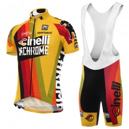 Pro 2017 Cinelli Chrome Gelb Fahrradbekleidung Satz Radtrikot Kurzarm+Kurz Trägerhose Pro 2017 Cinelli Chrome Gelb Fahrradbekleidung Satz Radtrikot Kurzarm+Kurz Trägerhose