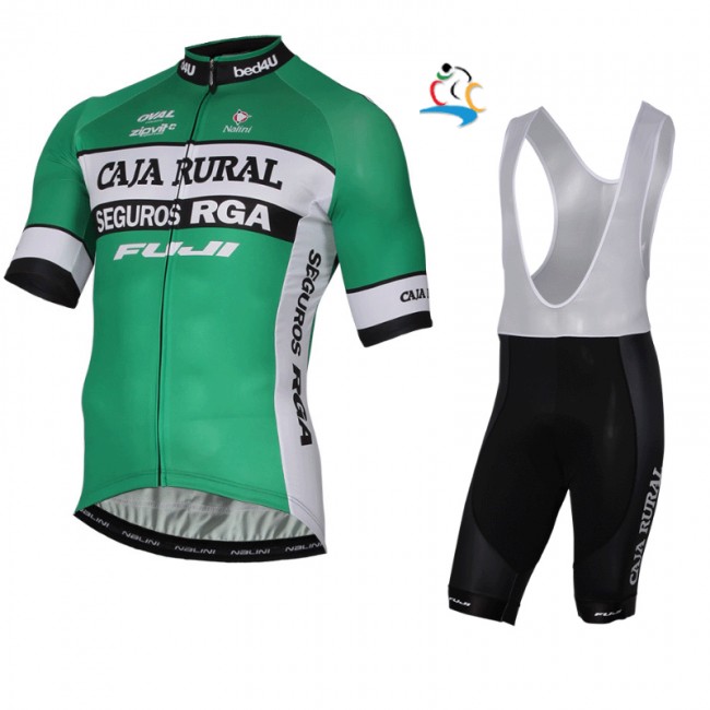 2017 Caja Rural Fahrradbekleidung Satz Radtrikot Kurzarm+Kurz Trägerhose 2017 Caja Rural Fahrradbekleidung Satz Radtrikot Kurzarm+Kurz Trägerhose