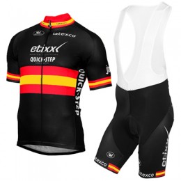 ETIXX-QUICK STEP 2017 Schwarz Rot Gelb Fahrradbekleidung Satz Radtrikot Kurzarm+Kurz Trägerhose ETIXX-QUICK STEP 2017 Schwarz Rot Gelb Fahrradbekleidung Satz Radtrikot Kurzarm+Kurz Trägerhose