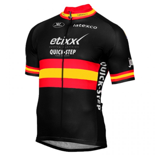 ETIXX-QUICK STEP 2017 Schwarz Rot Gelb Radtrikot Kurzarm ETIXX-QUICK STEP 2017 Schwarz Rot Gelb Radtrikot Kurzarm