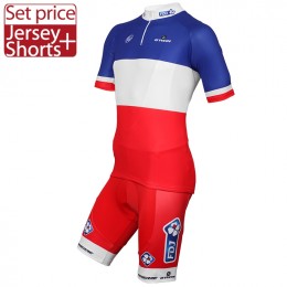 FDJ 2017 Fahrradbekleidung Satz Radtrikot Kurzarm+Kurz Radhose FDJ 2017 Fahrradbekleidung Satz Radtrikot Kurzarm+Kurz Radhose