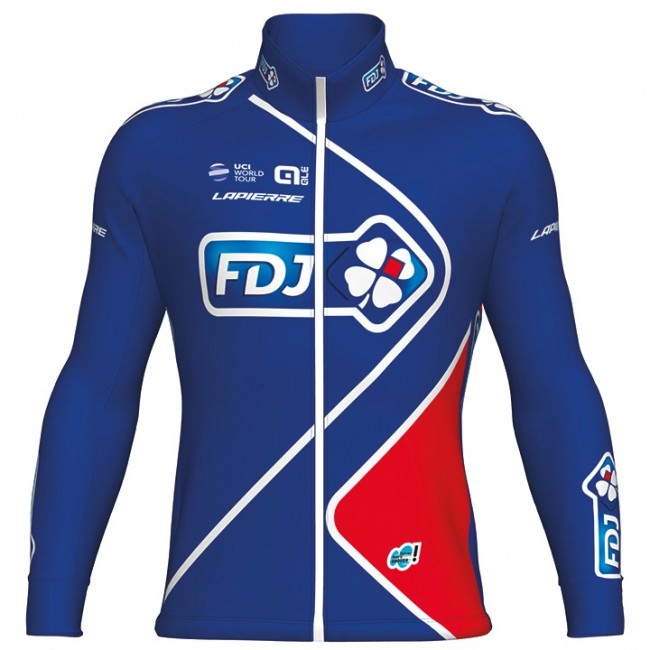 FDJ Pro 2017 Blau Radtrikot Langarm FDJ Pro 2017 Blau Radtrikot Langarm