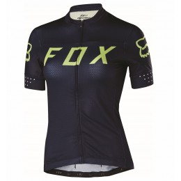 2017 Team FOX Damen Schwarz Gelb Radtrikot Kurzarm 2017 Team FOX Damen Schwarz Gelb Radtrikot Kurzarm