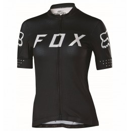 2017 Team FOX Damen Schwarz Weiß Radtrikot Kurzarm 2017 Team FOX Damen Schwarz Weiß Radtrikot Kurzarm