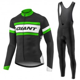 2017 Giant Grün Schwarz Fahrradbekleidung Satz Radtrikot Langarm+Lang Trägerhose 2017 Giant Grün Schwarz Fahrradbekleidung Satz Radtrikot Langarm+Lang Trägerhose