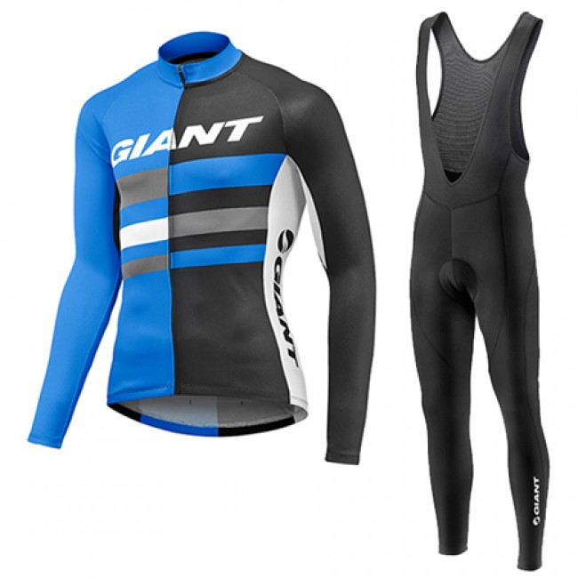 2017 Giant Fahrradbekleidung Satz Radtrikot Langarm+Lang Trägerhose Blau 2017 Giant Fahrradbekleidung Satz Radtrikot Langarm+Lang Trägerhose Blau