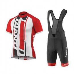 2017 Giant Rot Fahrradbekleidung Satz Radtrikot Kurzarm+Kurz Trägerhose
